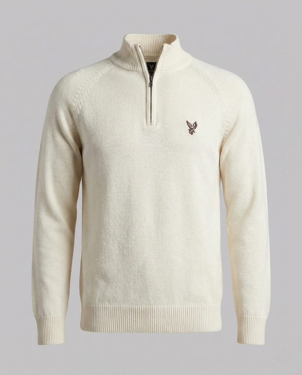 Knitted Quarter Zipper Sweater