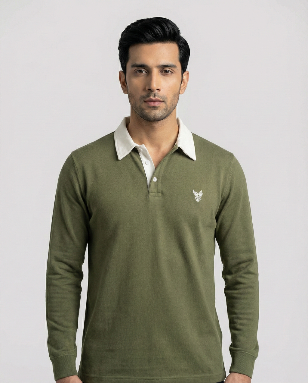 Olive Green Rugby Polo Shirt